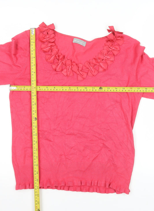 Womens UK Size 12 Marks and Spencer Pink Basic Blouse