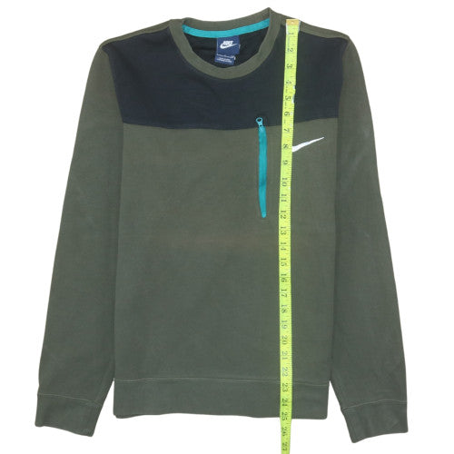 Mens UK Size S Nike Green Pullover Sweatshirt