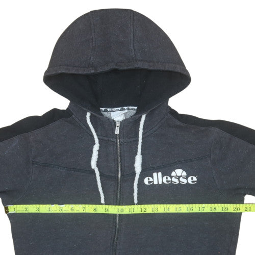 Mens UK Size S ellesse Black Full Zip Hoodie