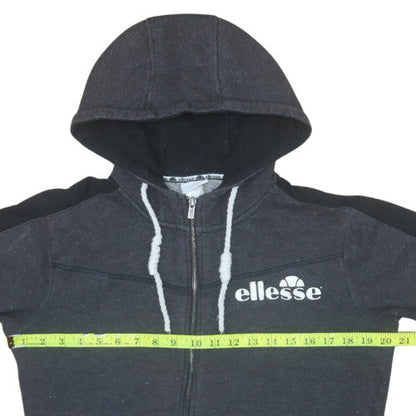 Mens UK Size S ellesse Black Full Zip Hoodie