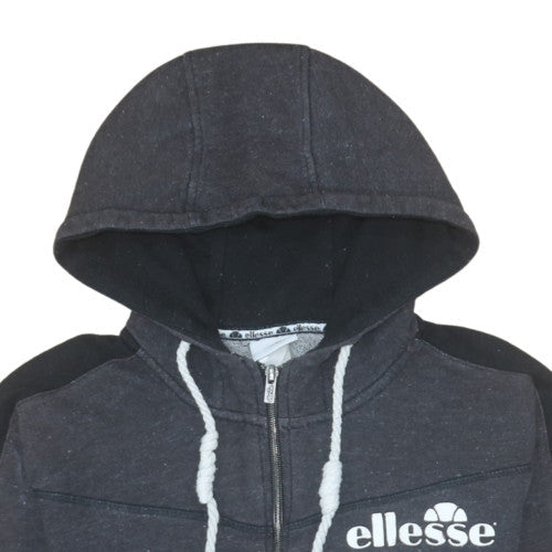 Mens UK Size S ellesse Black Full Zip Hoodie