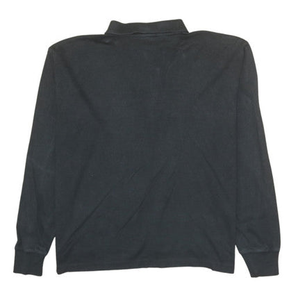 Ralph Lauren Men's Black Long Sleeve Cotton Polo Shirt Size L
