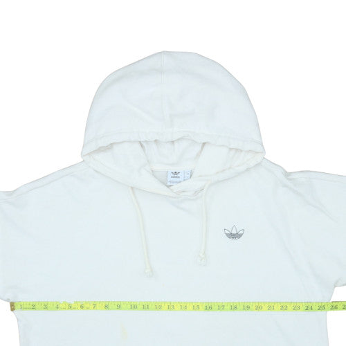 Mens UK Size S adidas White Pullover Hoodie