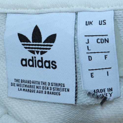 Mens UK Size S adidas White Pullover Hoodie