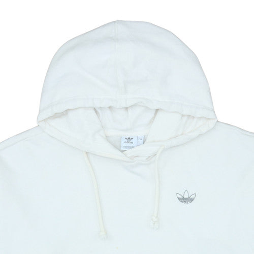 Mens UK Size S adidas White Pullover Hoodie