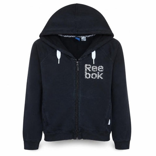 Womens UK Size M Reebok Black Full Zip Hoodie