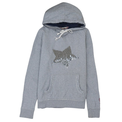 Womens UK Size M Hilfiger Denim Grey Pullover Hoodie