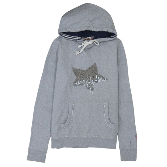 Womens UK Size M Hilfiger Denim Grey Pullover Hoodie
