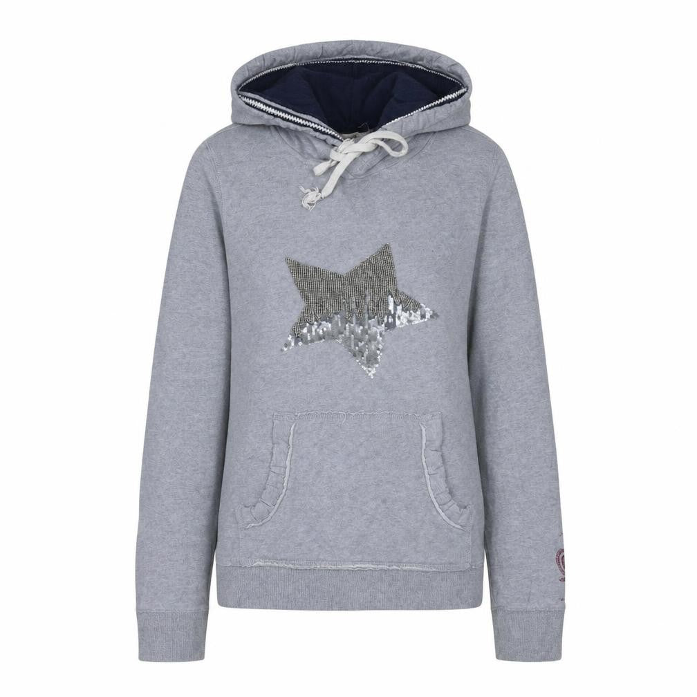 Womens UK Size M Hilfiger Denim Grey Pullover Hoodie