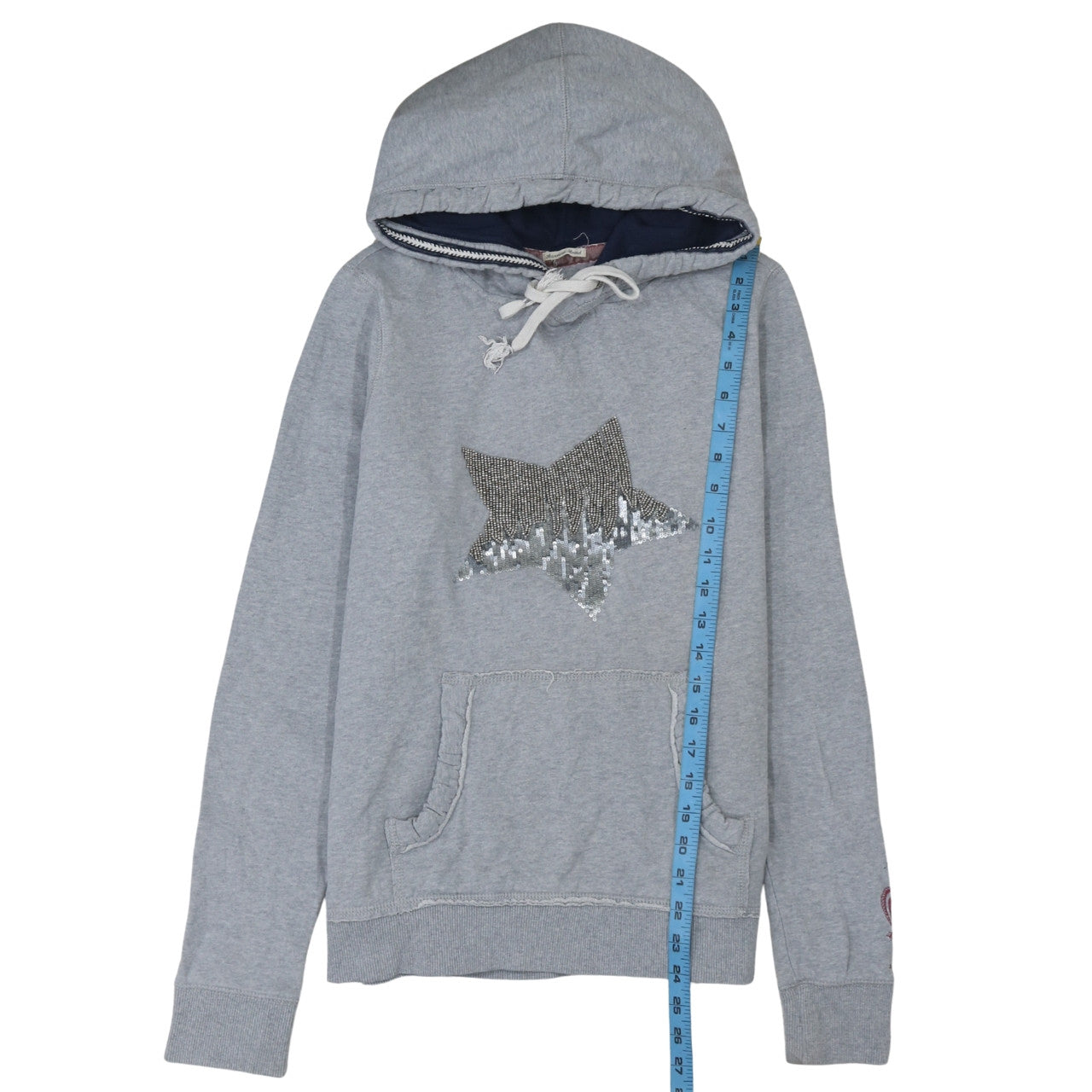 Womens UK Size M Hilfiger Denim Grey Pullover Hoodie