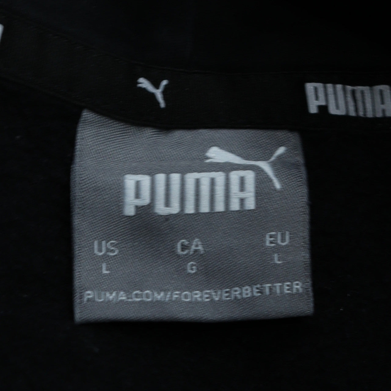 Mens UK Size L PUMA Black Pullover Hoodie