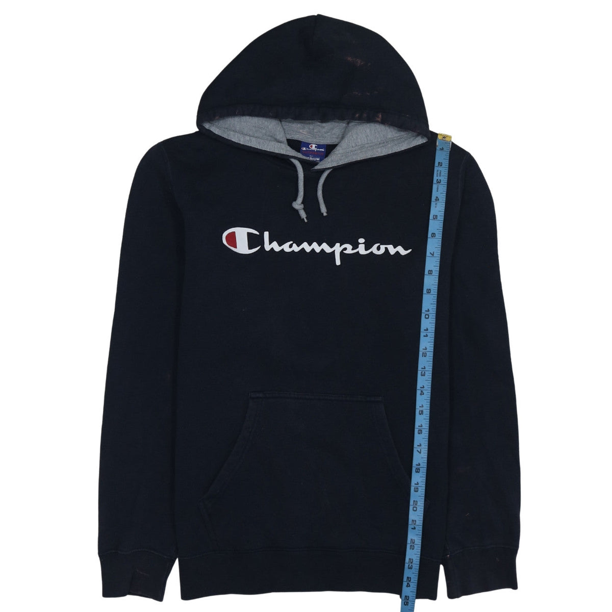 Mens UK Size M Champion Black Pullover Hoodie