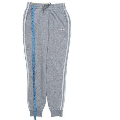 Adidas Womens Grey XS Track Pants Elastic Waist Side Stripe