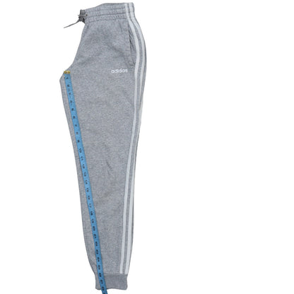 Adidas Womens Grey XS Track Pants Elastic Waist Side Stripe