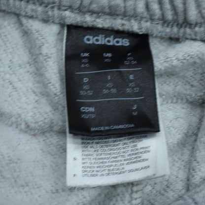 Adidas Womens Grey XS Track Pants Elastic Waist Side Stripe