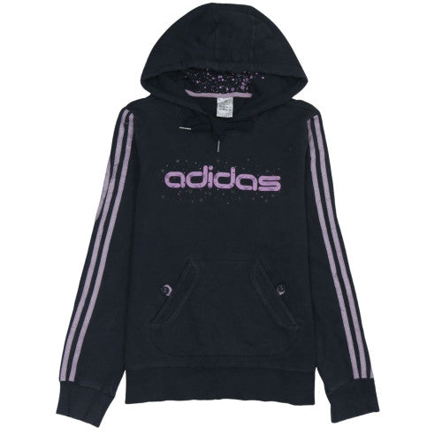 Womens UK Size 14 adidas Black Pullover Hoodie