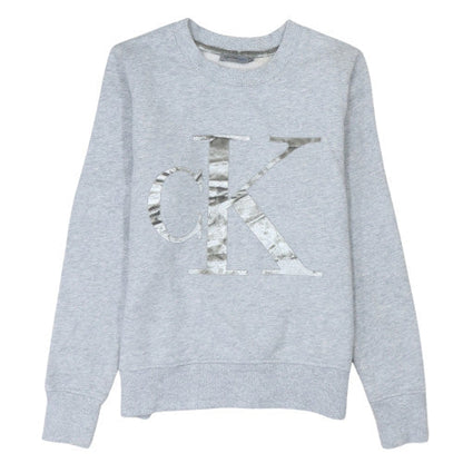 Womens UK Size XS Calvin Klein Jeans Grey Pullover Sweatshirt