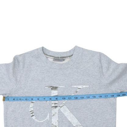 Womens UK Size XS Calvin Klein Jeans Grey Pullover Sweatshirt