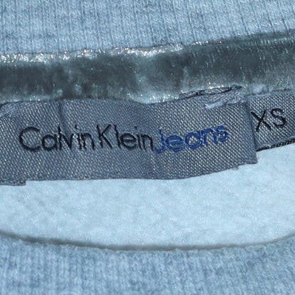 Womens UK Size XS Calvin Klein Jeans Grey Pullover Sweatshirt