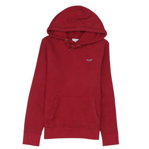Mens UK Size XS Hollister Red Pullover Hoodie