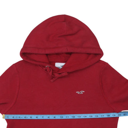 Mens UK Size XS Hollister Red Pullover Hoodie