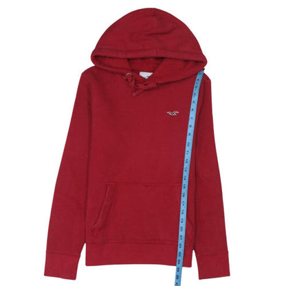 Mens UK Size XS Hollister Red Pullover Hoodie