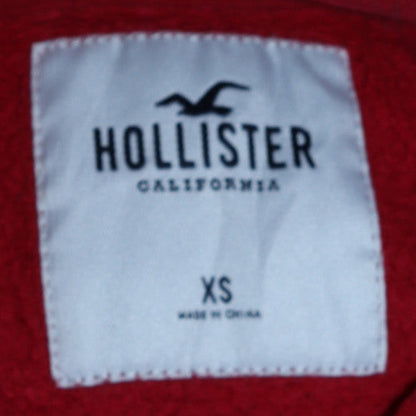 Mens UK Size XS Hollister Red Pullover Hoodie