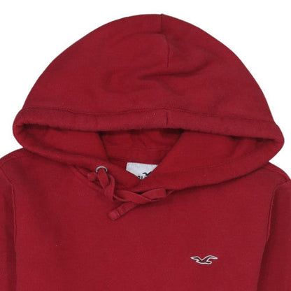 Mens UK Size XS Hollister Red Pullover Hoodie