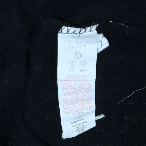 Womens UK Size XS Primark Black Pullover Sweatshirt