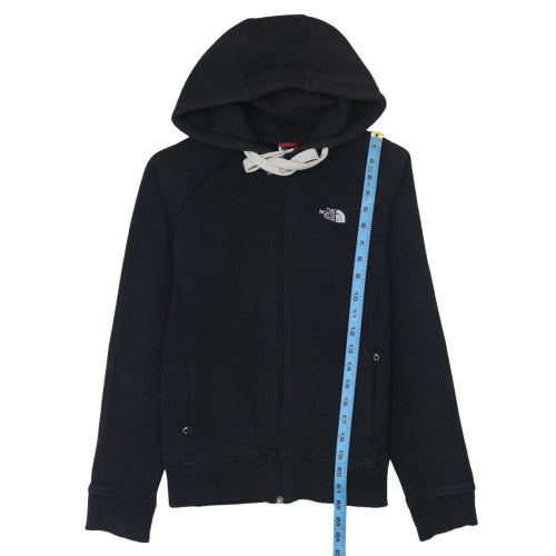 Womens UK Size M The North Face Black Full Zip Hoodie