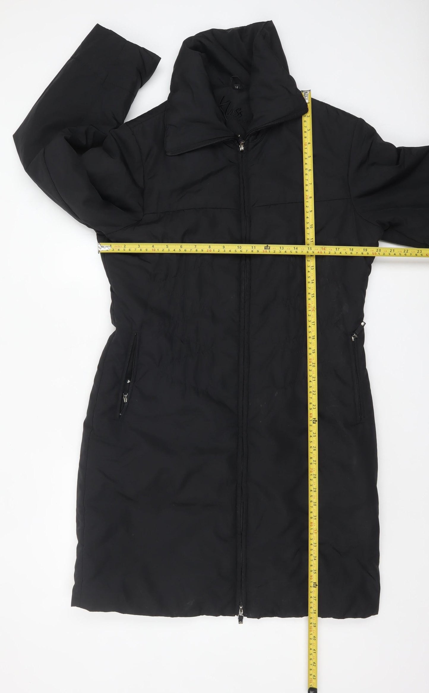 Womens UK Size 14 Klass Collection Black Puffer Jacket