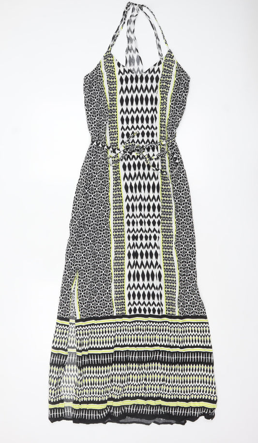Marks and Spencer Women’s Multicoloured Size 8 Halter Maxi Dress