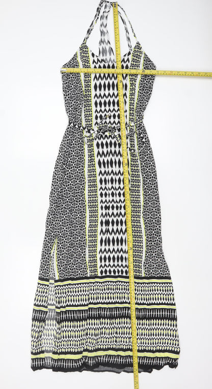 Marks and Spencer Women’s Multicoloured Size 8 Halter Maxi Dress