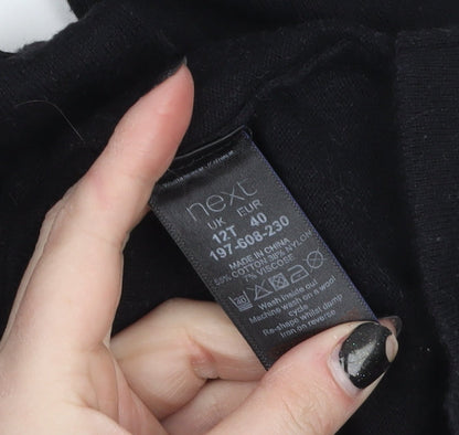 Womens UK Size 12 NEXT Black Tunic Jumper