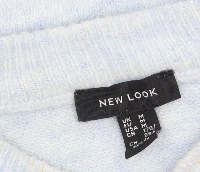 Womens UK Size M New Look Blue Pullover Jumper