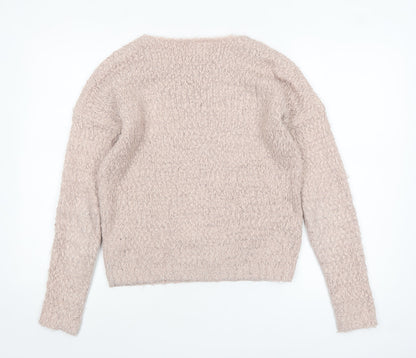 Womens UK Size S New Look Beige Pullover Jumper