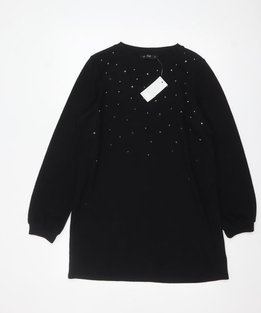 Womens UK Size 10 F&F Black Pullover Jumper