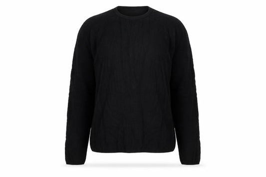 Zara Women Black Medium Crew Neck Knit Pullover Jumper