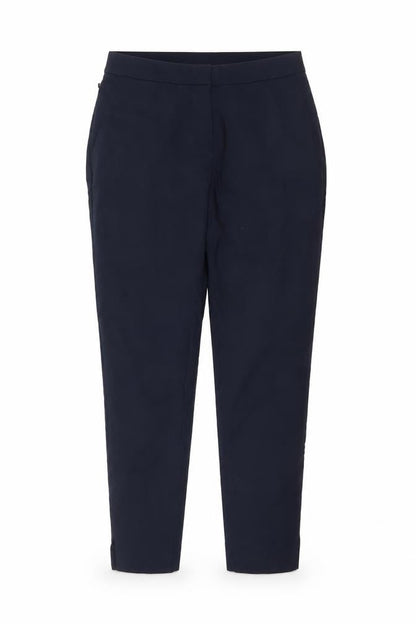 H&M Women's Blue Slim Tapered Cotton Blend Trousers Size 8