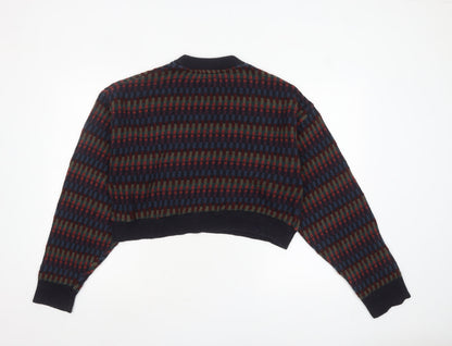 Geoffrey Bene Women's Multicoloured Crew Neck Knit Jumper M