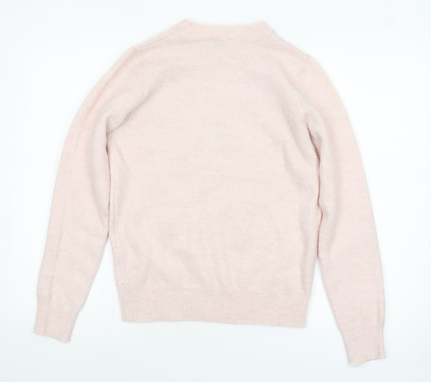 Womens UK Size S Papaya Pink Pullover Jumper