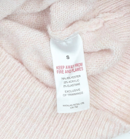 Womens UK Size S Papaya Pink Pullover Jumper