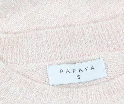 Womens UK Size S Papaya Pink Pullover Jumper
