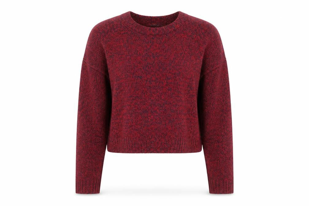 H&M Divided Women's Red Knit Acrylic Pullover Jumper Size 8