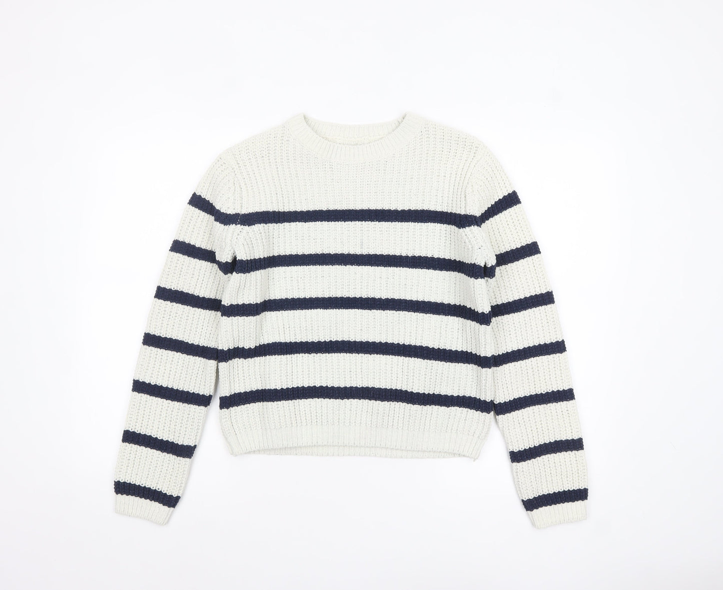 Girls UK Size 13 Years F&F White Pullover Jumper