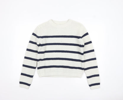 Girls UK Size 13 Years F&F White Pullover Jumper
