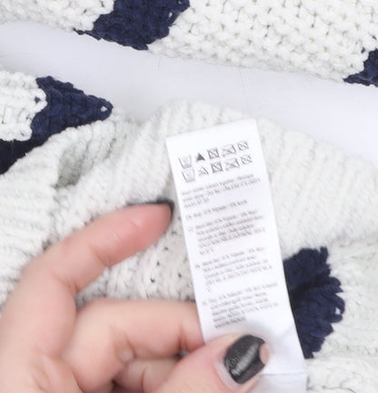 Girls UK Size 13 Years F&F White Pullover Jumper