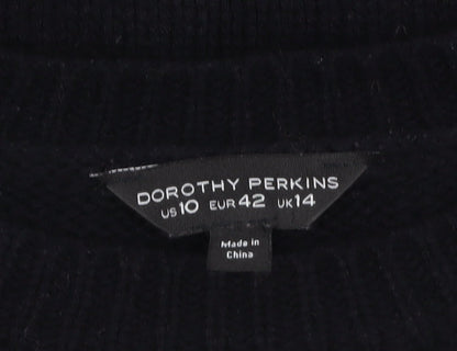Womens UK Size 14 Dorothy Perkins Black Pullover Jumper