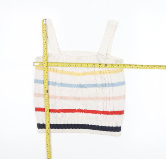 Tu Women’s Multicoloured Striped Knit Camisole Tank Top Size 8