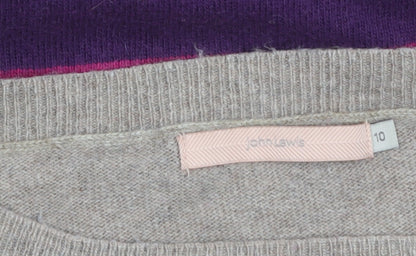 John Lewis Women’s Multicoloured Striped Crew Neck Pullover Jumper Size 10